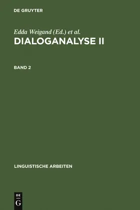 Hundsnurscher / Weigand |  Dialoganalyse II | Buch |  Sack Fachmedien