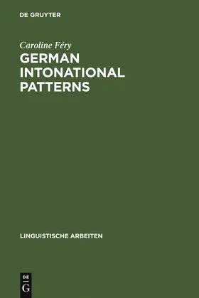 Féry |  German intonational Patterns | Buch |  Sack Fachmedien