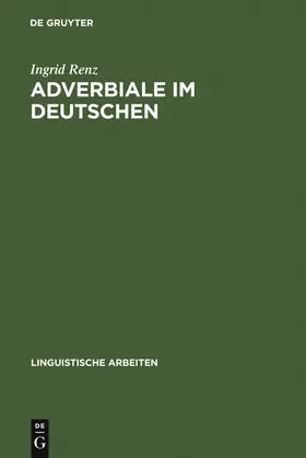 Renz |  Adverbiale im Deutschen | Buch |  Sack Fachmedien