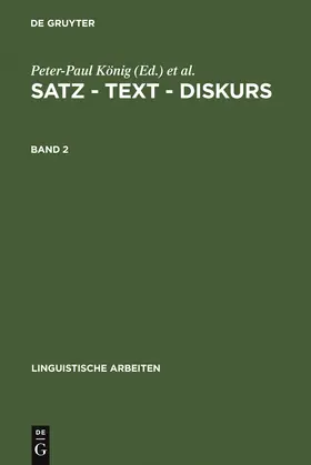 Wiegers / König |  Satz - Text - Diskurs. Band 2 | Buch |  Sack Fachmedien