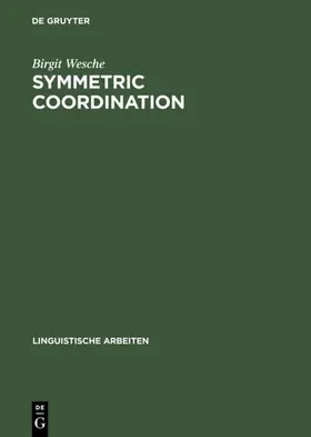 Wesche | Symmetric Coordination | Buch | 978-3-484-30332-4 | www.sack.de