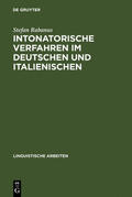 Rabanus |  Intonatorische Verfahren im Deutschen und Italienischen | Buch |  Sack Fachmedien