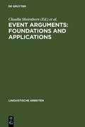 Wöllstein / Maienborn |  Event Arguments: Foundations and Applications | Buch |  Sack Fachmedien