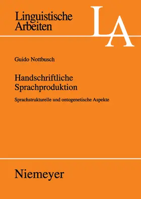 Nottbusch |  Handschriftliche Sprachproduktion | Buch |  Sack Fachmedien