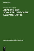 Wolski |  Aspekte der sowjetrussischen Lexikographie | Buch |  Sack Fachmedien