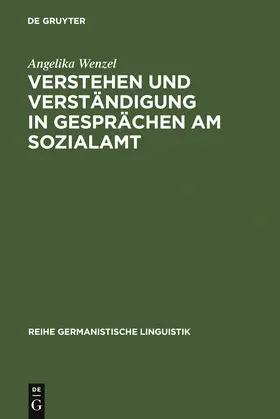 Wenzel | Verstehen und Verständigung in Gesprächen am Sozialamt | Buch | 978-3-484-31052-0 | www.sack.de