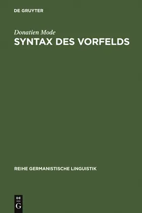 Mode |  Syntax des Vorfelds | Buch |  Sack Fachmedien