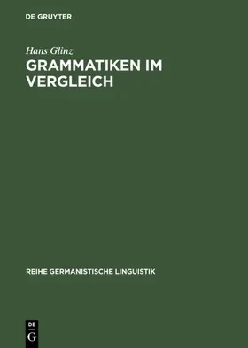 Glinz |  Grammatiken im Vergleich | Buch |  Sack Fachmedien