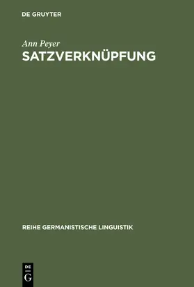 Peyer |  Satzverknüpfung | Buch |  Sack Fachmedien