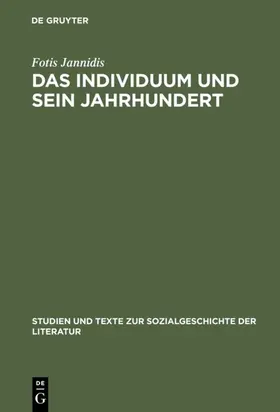 Jannidis |  Das Individuum und sein Jahrhundert | Buch |  Sack Fachmedien