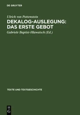 Baptist-Hlawatsch | Dekalog-Auslegung: Das erste Gebot | Buch | 978-3-484-36043-3 | www.sack.de