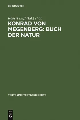 Steer / Luff | Konrad von Megenberg: Buch der Natur | Buch | 978-3-484-36054-9 | www.sack.de