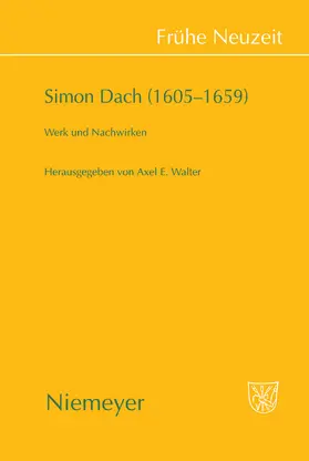 Walter |  Simon Dach (1605-1659) | Buch |  Sack Fachmedien