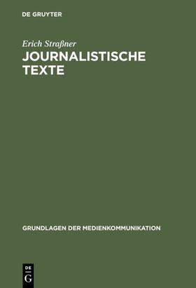 Straßner |  Journalistische Texte | Buch |  Sack Fachmedien