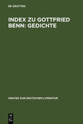 Horch / Lyon / Inglis |  Index zu Gottfried Benn: Gedichte | Buch |  Sack Fachmedien