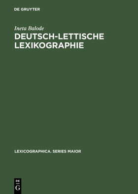 Balode | Deutsch-lettische Lexikographie | Buch | 978-3-484-39111-6 | sack.de