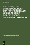 Wiegand |  Untersuchungen zur kommerziellen Lexikographie der deutschen Gegenwartssprache. Band 2 | Buch |  Sack Fachmedien