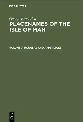 Broderick |  Douglas and Appendices | Buch |  Sack Fachmedien