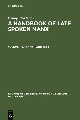 Broderick | Grammar and Text | Buch | 978-3-484-42903-1 | www.sack.de
