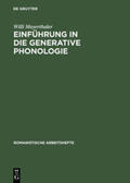 Mayerthaler |  Einführung in die generative Phonologie | Buch |  Sack Fachmedien