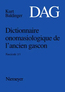  Dictionnaire onomasiologique de l'ancien gascon (DAG). Fascicule 2/3 | Buch |  Sack Fachmedien