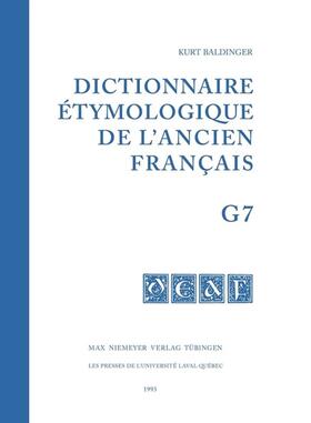 Städtler / Baldinger | Dictionnaire étymologique de l¿ancien français (DEAF). Buchstabe G. Fasc 7 | Buch | 978-3-484-50312-0 | sack.de