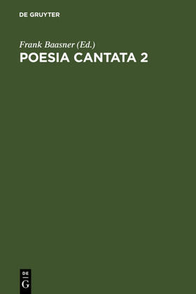Baasner | Poesia cantata 2 | Buch | 978-3-484-50387-8 | sack.de