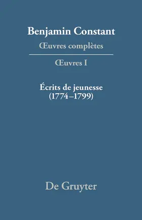 Omacini / Candaux |  Écrits de jeunesse (1774-1799) | Buch |  Sack Fachmedien