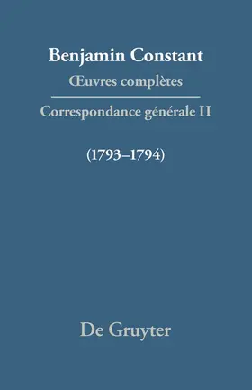  Correspondance 1793-1794 | Buch |  Sack Fachmedien