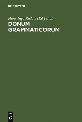 Schlösser / Radatz | Donum Grammaticorum | Buch | 978-3-484-50712-8 | sack.de