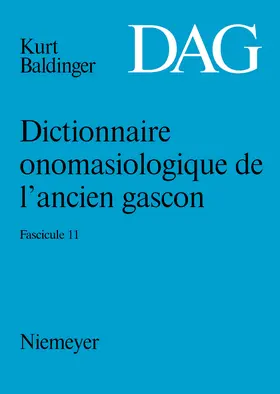  Dictionnaire onomasiologique de l'ancien gascon (DAG). Fascicule 11 | Buch |  Sack Fachmedien