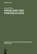 Thun |  Probleme der Phraseologie | Buch |  Sack Fachmedien