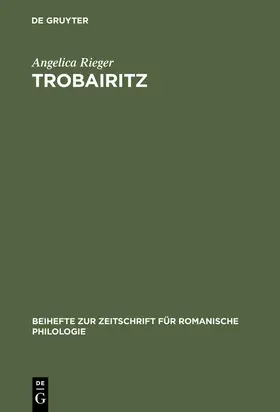 Rieger |  Trobairitz | Buch |  Sack Fachmedien