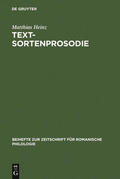 Heinz |  Textsortenprosodie | Buch |  Sack Fachmedien