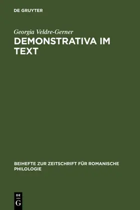 Veldre-Gerner |  Demonstrativa im Text | Buch |  Sack Fachmedien