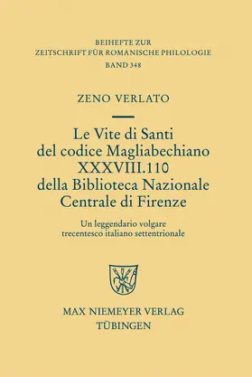 Verlato |  Le Vite di Santi del codice Magliabechiano XXXVIII. 110 della Biblioteca Nazionale Centrale di Firenze | Buch |  Sack Fachmedien