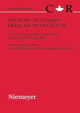 Horiot |  Français du Canada - Français de France VII | Buch |  Sack Fachmedien