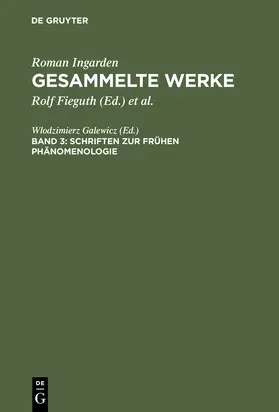 Galewicz | Schriften zur frühen Phänomenologie | Buch | 978-3-484-64103-7 | www.sack.de
