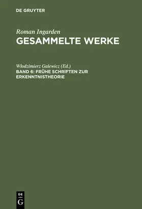Galewicz | Frühe Schriften zur Erkenntnistheorie | Buch | 978-3-484-64106-8 | www.sack.de