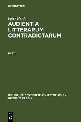 Herde |  Audientia litterarum contradictarum | Buch |  Sack Fachmedien