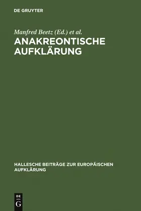 Kertscher / Beetz | Anakreontische Aufklärung | Buch | 978-3-484-81028-0 | www.sack.de