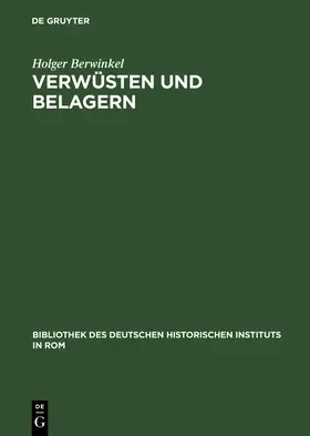 Berwinkel |  Verwüsten und Belagern | Buch |  Sack Fachmedien