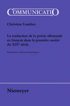 Lombez |  La traduction de la poésie allemande en français dans la première moitié du XIXe siècle | eBook | Sack Fachmedien