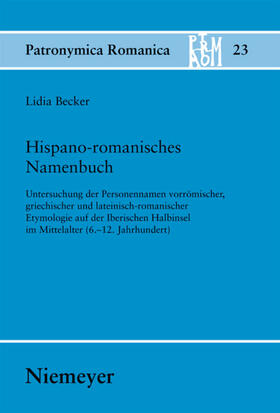 Becker | Hispano-romanisches Namenbuch | E-Book | sack.de