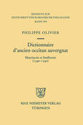 Olivier |  Dictionnaire d'ancien occitan auvergnat | eBook | Sack Fachmedien