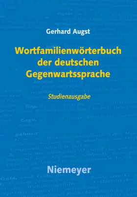 Augst | Wortfamilienwörterbuch der deutschen Gegenwartssprache | E-Book | www.sack.de