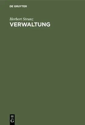 Strunz |  Verwaltung | Buch |  Sack Fachmedien