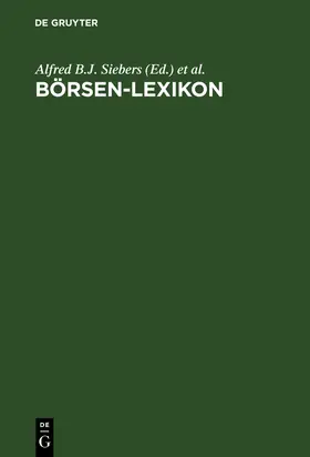 Weigert / Siebers |  Börsen-Lexikon | Buch |  Sack Fachmedien