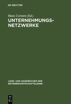 Corsten |  Unternehmungsnetzwerke | Buch |  Sack Fachmedien