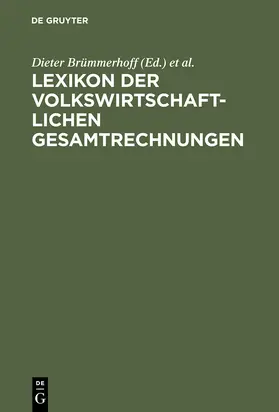 Lützel / Brümmerhoff | Lexikon der Volkswirtschaftlichen Gesamtrechnungen | Buch | 978-3-486-25949-0 | www.sack.de